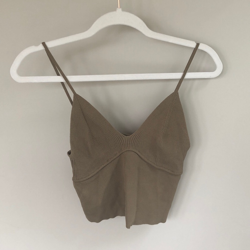 🌻SALE🌻 Olive Green Knit Crop Top